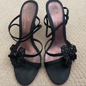 Sequined flower stilettos